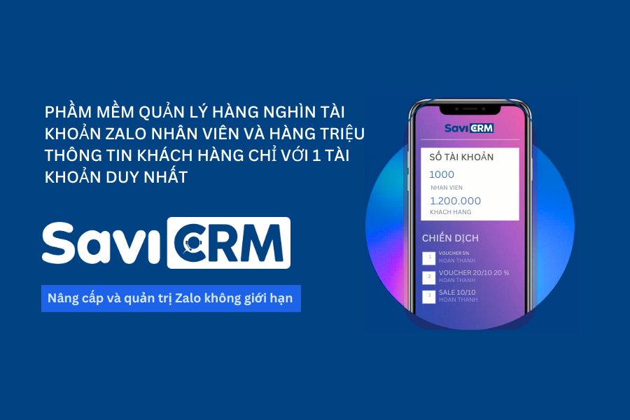 SaviCRM: Quản lý tất cả Sales và dữ liệu khách hàng chỉ bằng 1 phần mềm duy nhất